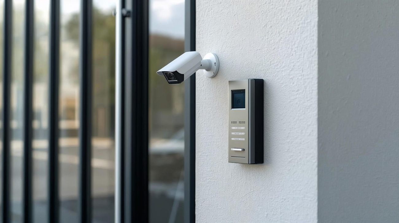 Camera en intercom bij een entree